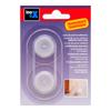 Transparent Cylinder Adhesive Door Stop (blister 2 Pcs.) Inofix