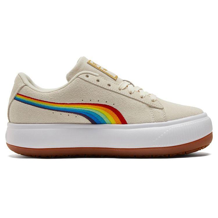 Puma Кроссовки Suede Mayu Rainbow - Whisper White Women Кремовые 387239-03
