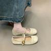 Cute Ballet Fairy Suede Round Head Light Mouth Single Shoes Spring and Autumn Retro Flat Mary Jane Women's Shoes