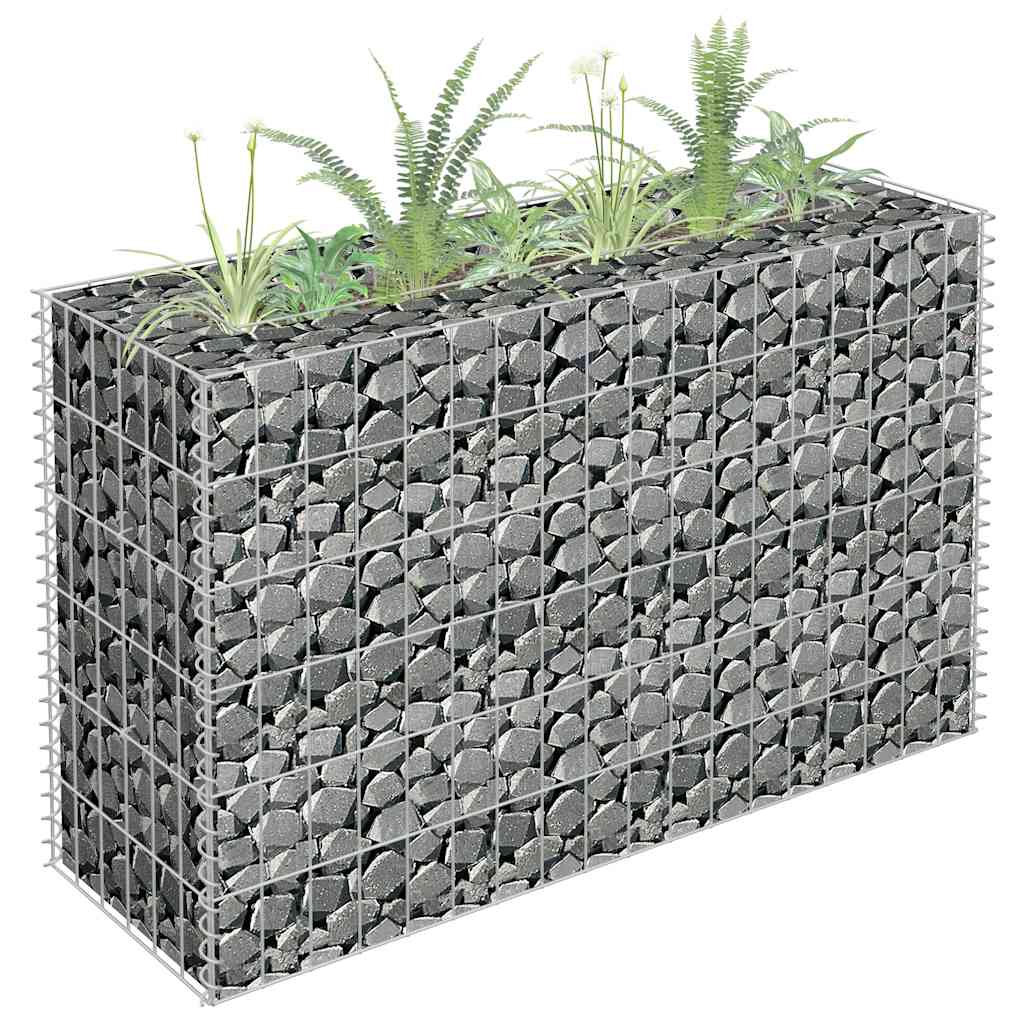 Vidaxl Podwyższona Donica Gabionowa, Galwanizowana Stal, 90X30X60 Cm