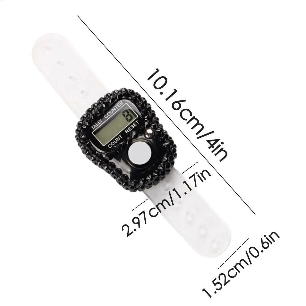 Diamond Decor Ring Counter Adjustable Strap Finger Tally Counter Inventory Count