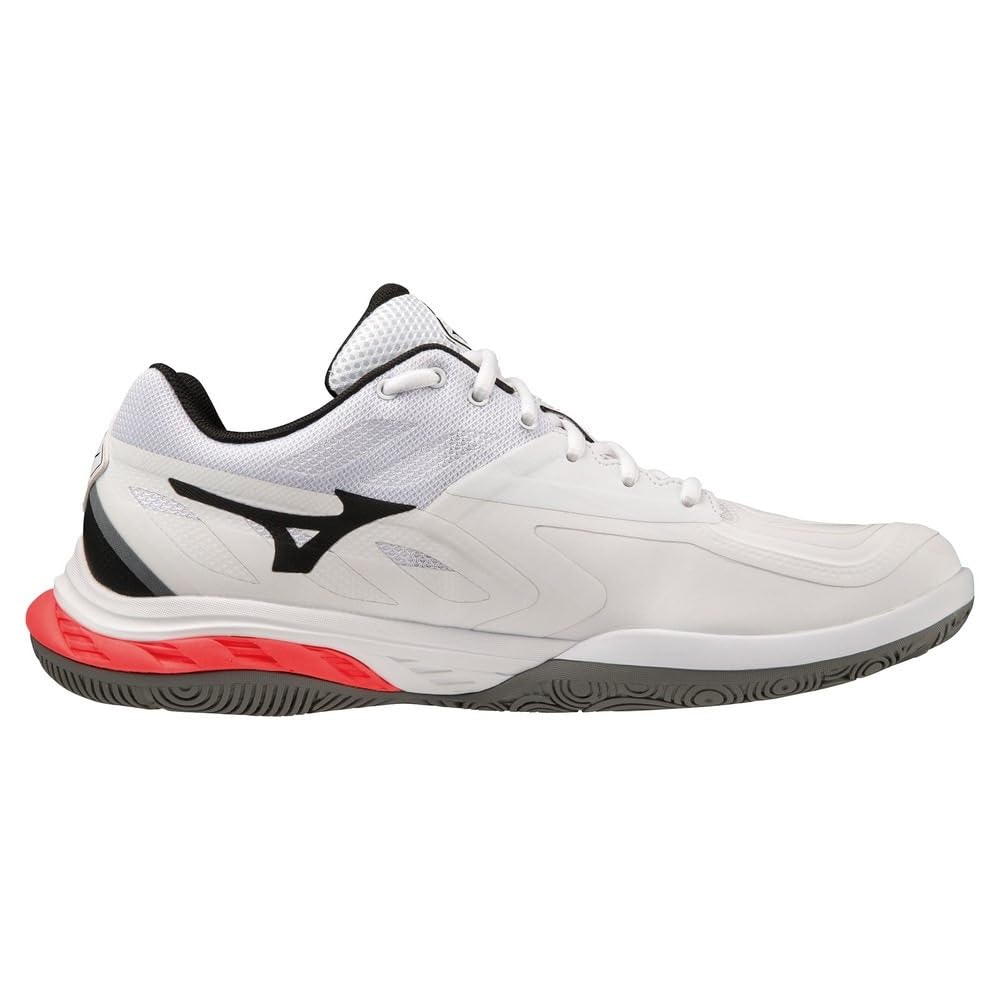 Mizuno Обувь для бадминтона Wave Fang 2 Fit Grip Stability Resilience Hard Hitter см 3E Белый/Черный/Розовый 26.5