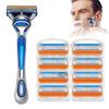 4/8/12/16Pcs Men Razor Blade Refills 5 Layers Stainless Steel Manual Shaver Trimmer Blades Cartridges Replacement Husband Father Gift