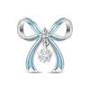 Серьги, кольца, подвеска-колокольчик из серебра 925 пробы с розовым бантом для DIY-украшений, подарок
