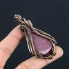 Dazzling Thulite Gemstone Handmade Copper Wire Wrap Jewelry Gorgeous Pendant For Women