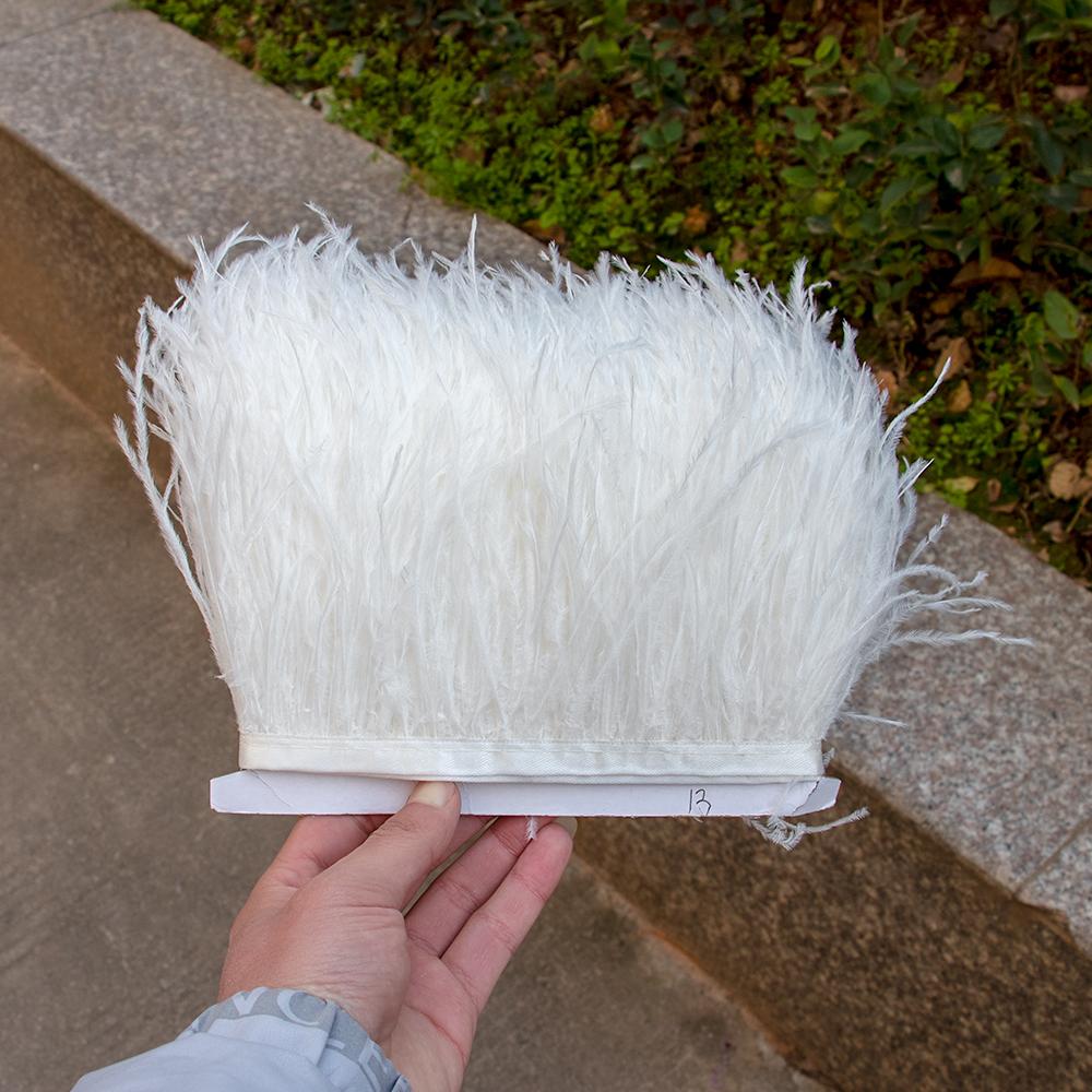 1/5/10Meters Light Purple Ostrich Feathers Ribbon 8-10cm/3-4Inch Long Feather Trim Fringe for Party Costumes Sewing Accessories