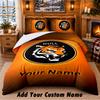 Hull City Pattern Bedding 3Pcs Set Custom Name, Bed Sheet And Pillowcases For Home Bedroom