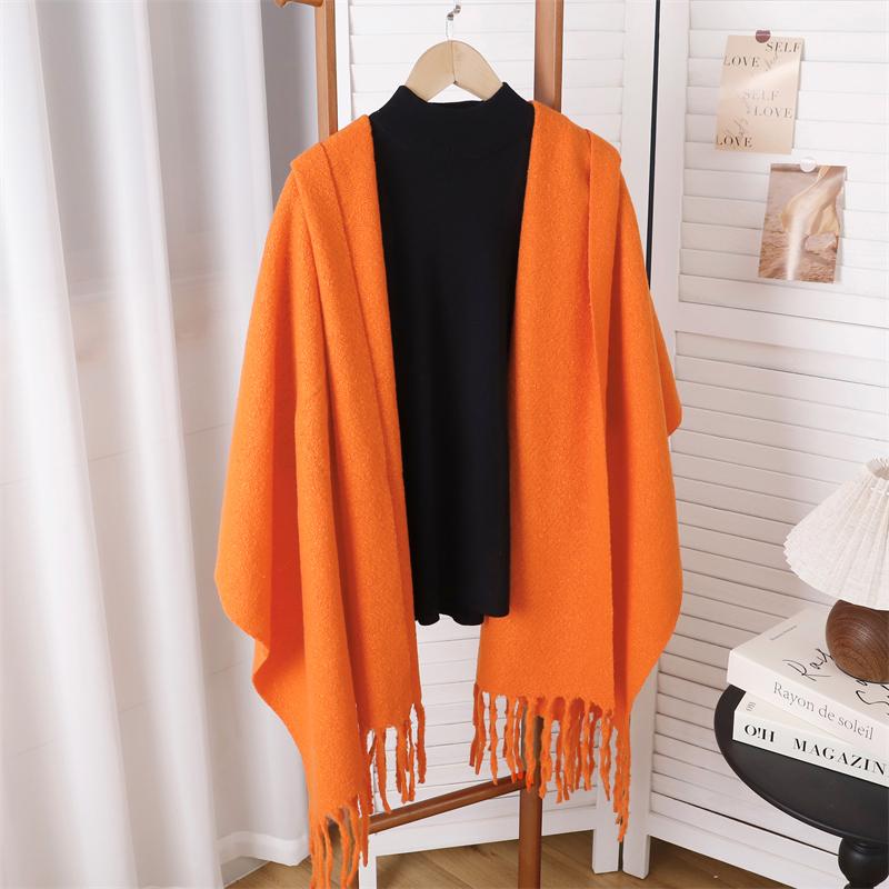 New Winter Scarf For Women Long Warm Cashmere Scarves Hijab Solid Lady Shawl Wrap Female Pashmina Bandana Head Scarfs