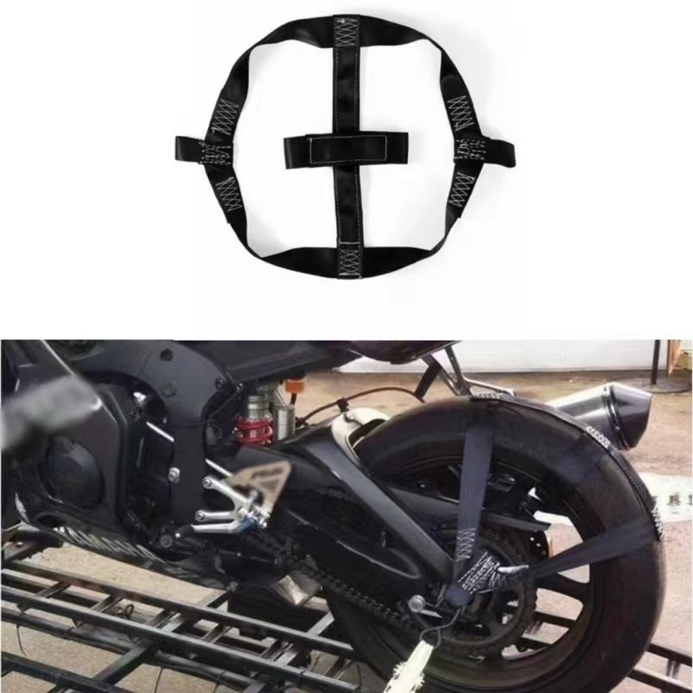 Heavy Duty Wheel Securing Strap Foldable Motorcycle Tie Down Strap Tow Truck Use