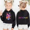 KPop Demon Hunters Huntrx Hoodies Long Sleeve Cartoon Graphic Children's Girl Hooded Sweatshirts Autumn Winter Warm Tops Child Gift Clothing