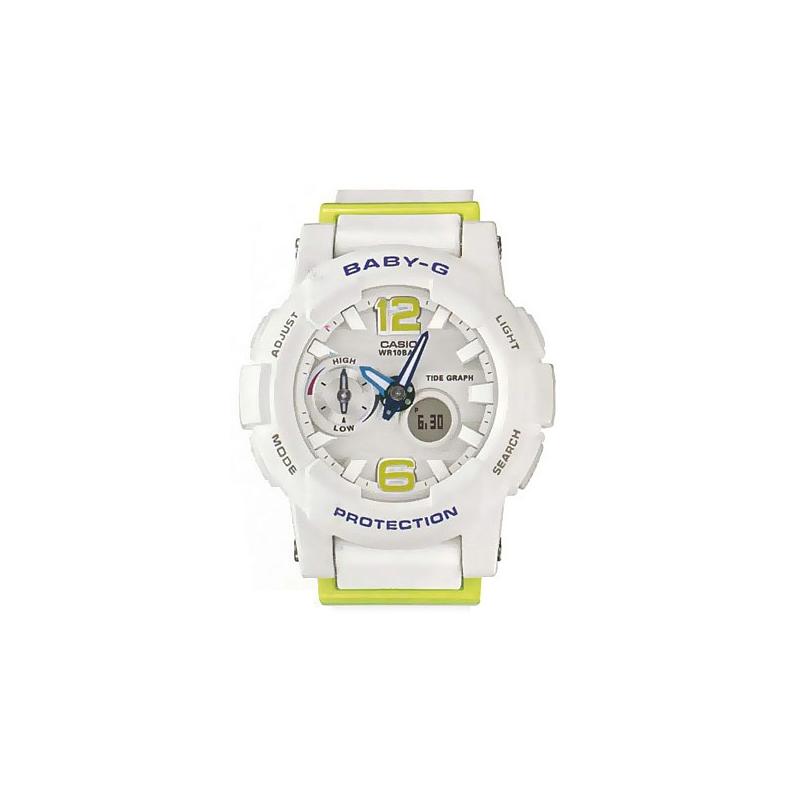 Casio BABY-G Морской Стиль Модный Трендовый Яркий Уличный Классический Стрелочный Двойной Дисплей Циферблат Спортивный Водонепроницаемый Кварцевый Механизм Японский и BGA-180-7B2