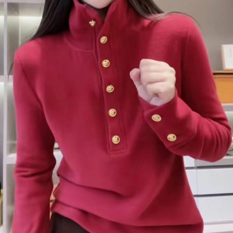 2024 Двусторонний бархатный утолщенный новый воротник-стойка, верхняя толстовка, высокий воротник, низ, осень и зима, свободная и теплая