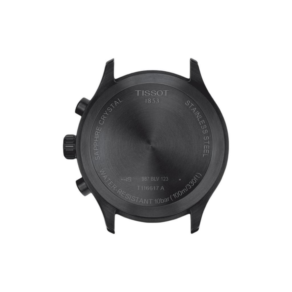 Tissot Soko Collection Мужские кварцевые часы Часы 45 мм Черный циферблат Корпус из нержавеющей стали Кожаный ремешок T116.617.36.052.02