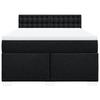 Maison Exclusive - Sommier à lattes de lit avec matelas Noir 140x190 cm Tissu