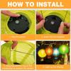 4Pcs Solar Lanterns for Outside, 25cm Hanging Solar Lights Outdoor Garden, Outdoor Solar Lanterns with 4 Tassels, LED Solar Garden Lanterns, Solar