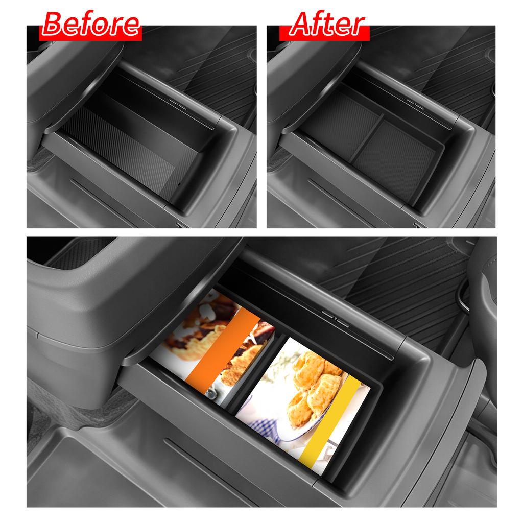 Smabee for Kia Telluride 2027‑2029 (SX / SX‑Prestige Trim With Factory Rear Pull‑out Table) TPE Rear Console Storage Drawer Box