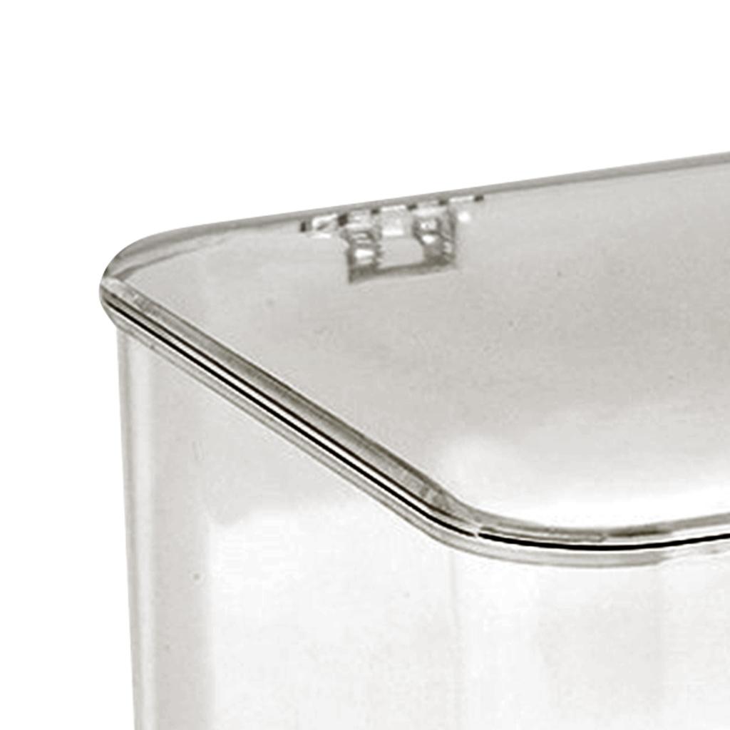 Desk Storage Box Plastic Large Capacity Dustproof Multi Functional Phone Case Storage Holder with Lid Light Gray