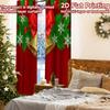 2pcs, 2D FLAT PRINTING Curtains (Without Rod) Festive Window Scene Festival Creative Curtains Versatile Polyester Curtains