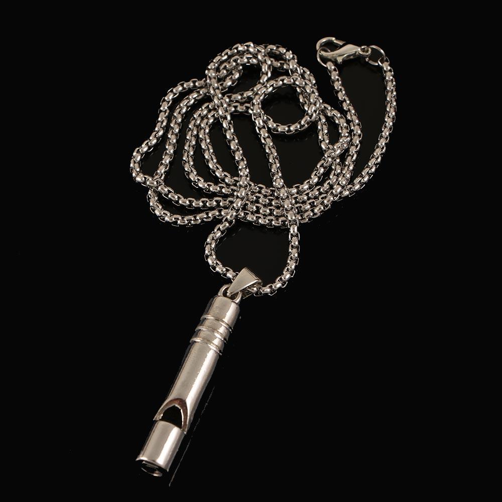 Zinc Zinc Alloy Hip-hop Cool Style Women Whistle Necklace Sweater Chain Necklace for Men Titanium Steel Chain