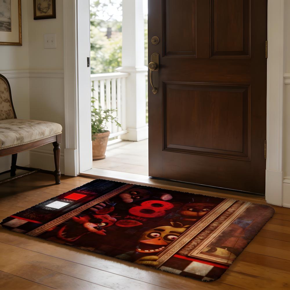 Floor Mat Soft Flannel Rug Non Slip Absorbent Mat for Bathroom Bedroom Home Decor Anime F Five N Nights at F Freddy