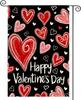 AVOIN Colorlife Happy Valentines Day Garden Ag 12x18 Inch Double Sided Outside, Cute Love Hearts Anniversary Yard Outdoor