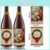 Party Bottle Christmas Stickers With Retro Style For Festive Decoration Event