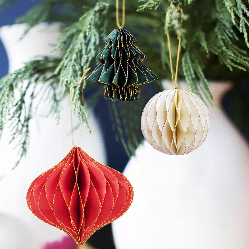 1 шт. Рождественская вечеринка витрина DIY декоративные изделия креативный рождественский сотовый кулон