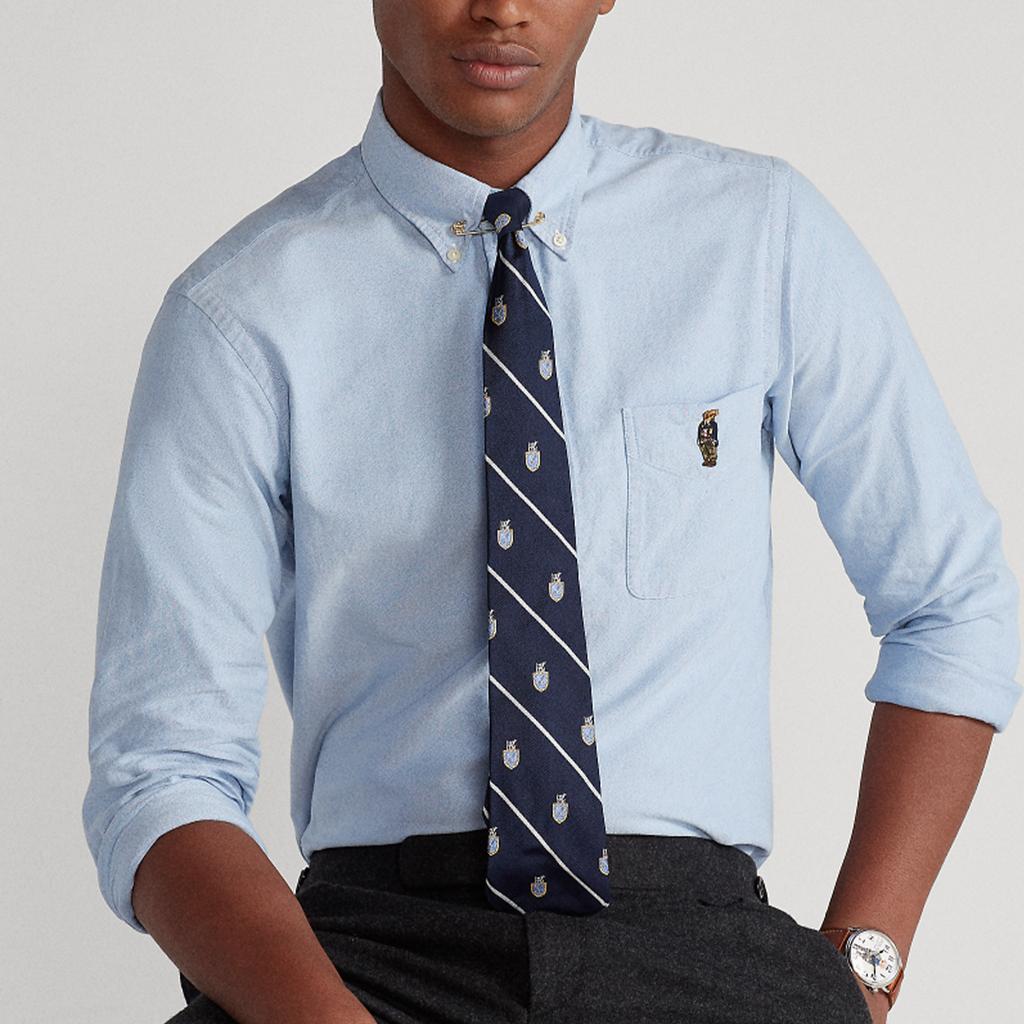 Polo Ralph Lauren Вышитая рубашка свободного кроя на пуговицах с длинным рукавом для мужчин, синяя MNPOWOV16820896-400