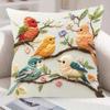 45cm Colorful Bird And Floral Print Pillow Cover For Living Room Decorative Couch Cushion Case Sofa Pillowcase