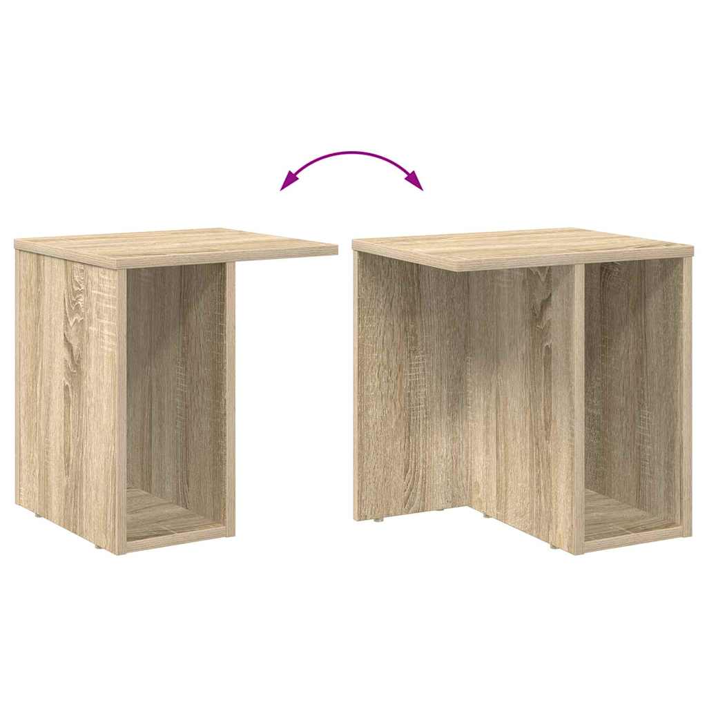 Side Table Sonoma Oak Finish 37 x 32 x 40 cm Particleboard