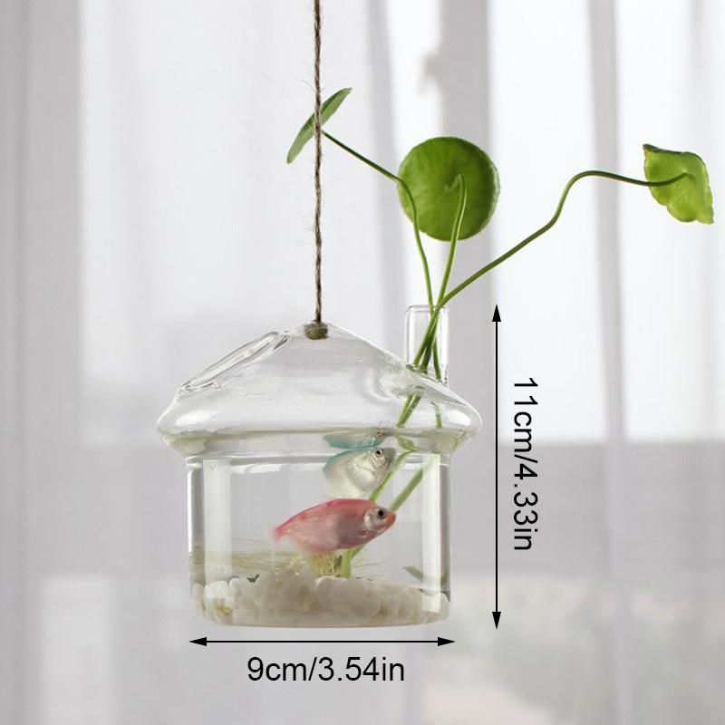 1 шт. прозрачные вазы для гидропоники, террариумный контейнер, подвесная стеклянная ваза, цветочный горшок