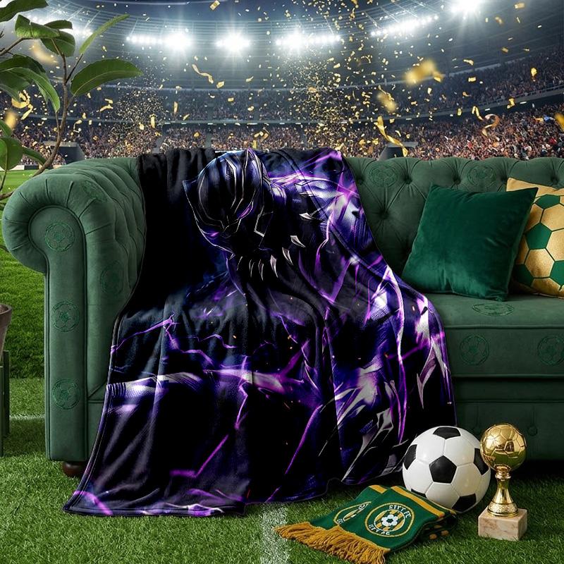 Panther In Action Throws Blanket Flannel Blankets Plush for Couch Bed Gifts for Men Women Travel picnic blanket Christmas fan gifts