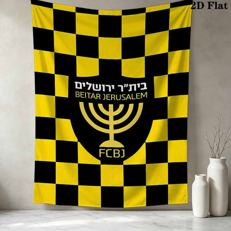Beitar Jerusalem Fc Wall Tapestry Aesthetic Wall Hanging Printed Fabric Blanket Decorative Tapestries For Bedroom Living Room Home Decor