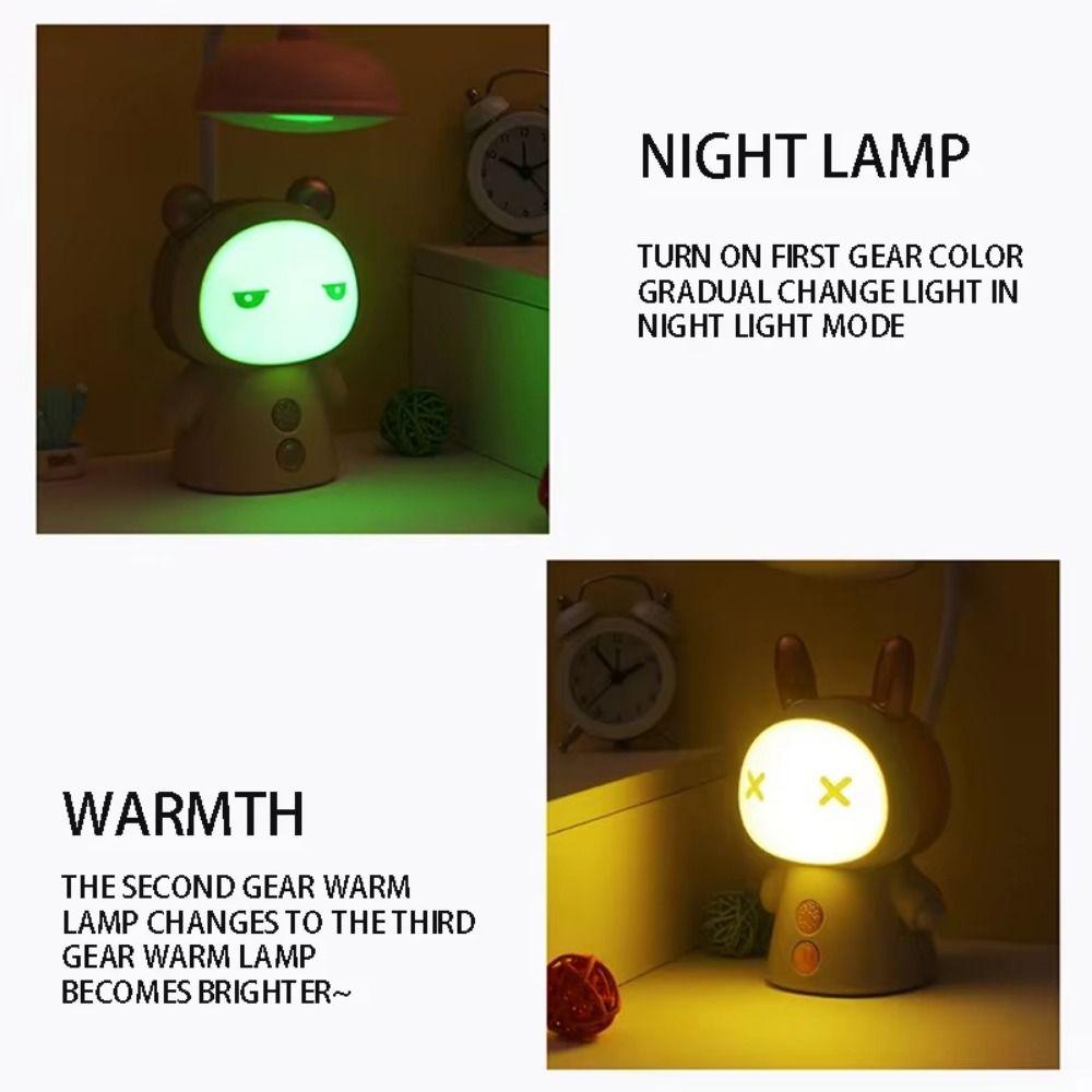 Lovely Cartoon Table Lamp Portable Night Light Practical Reading Lamp Reading Work