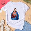 Funny Bible Faith Jesus Cotton Y2k Lady Unisexs Clothing Faith Tops Vintage Christian Clothing Jesus Loves You Aesthetic Tshirt