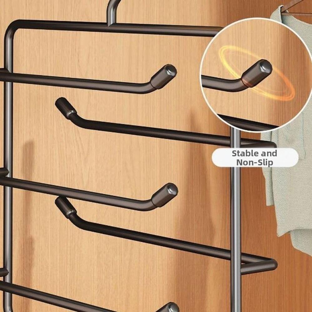 Iron Multi-Layer Trouser Racks Hanging Scarf Tie Rack Durable Pants Hangers for Home