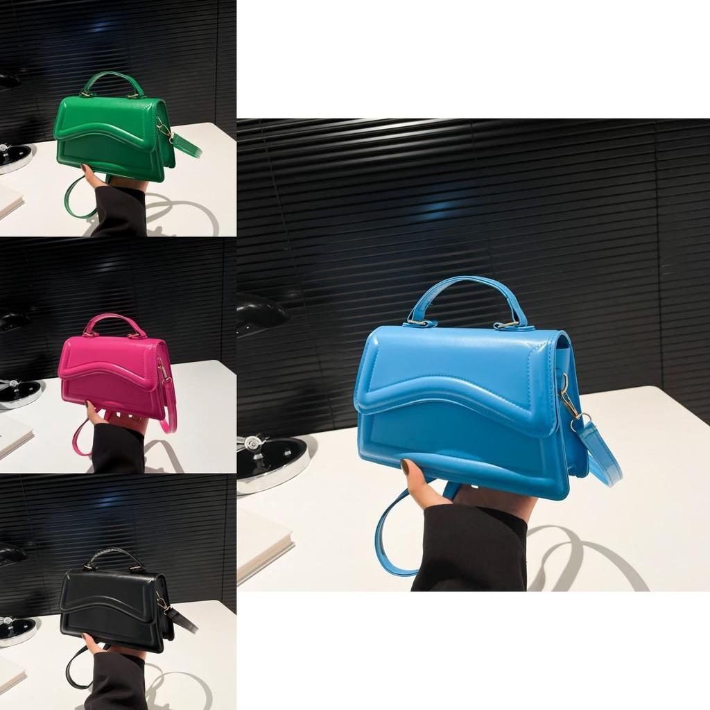 Trendy Minimalist Korean Style Shoulder Crossbody Small Square Bag In Black