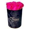 Flowerbox inspiruj - czarne pudełko z różami mydlanymi - nr 8 ciemny różowy