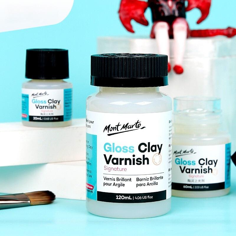 60/120 мл Глянцевый лак для глины Глянец Signature Clay Акриловый Воздушной сушки Высокоглянцевое покрытие для керамики Масляной живописи Ухода за деревом