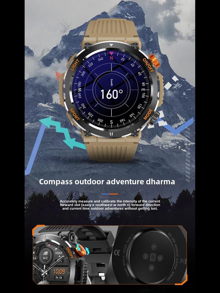 HT17 Smartwatch: Outdoor Sports, Heart Rate & Blood Oxygen Monitor, Bluetooth Call, Weather-Resistant.