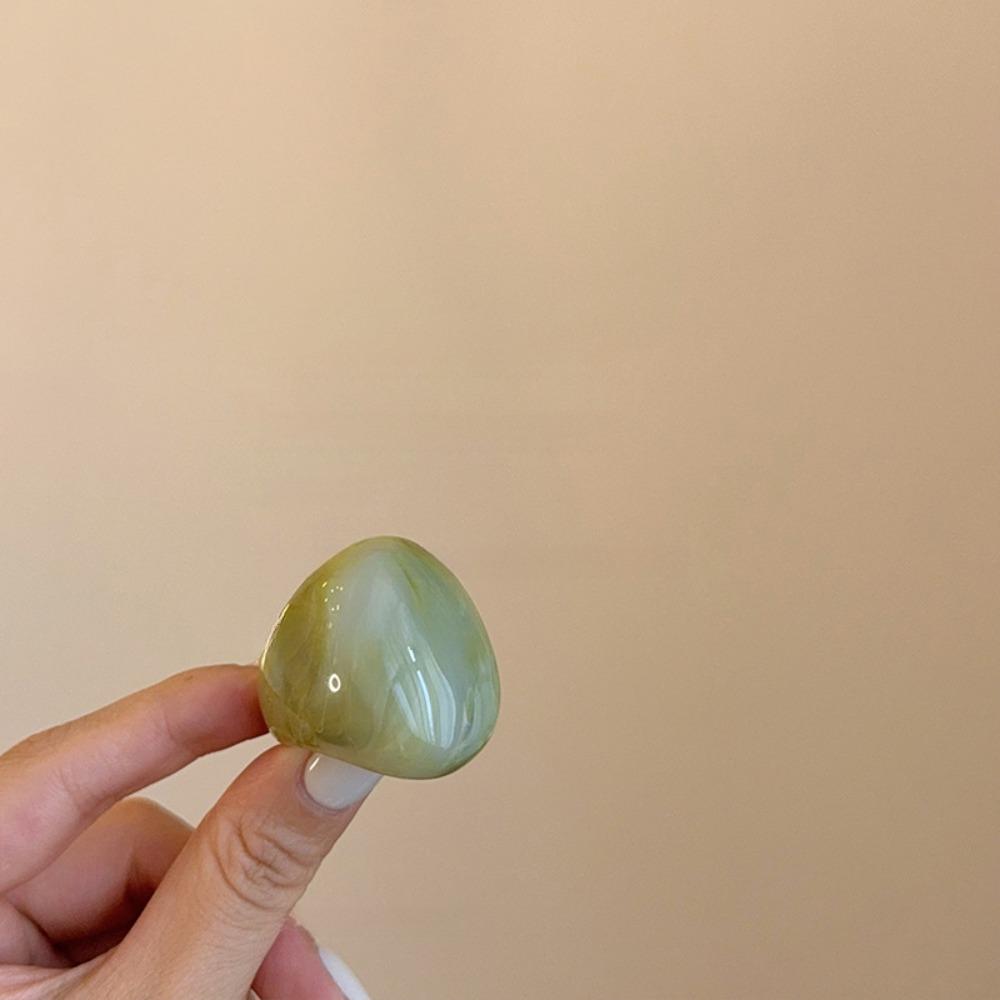 Кольцо из прозрачной смолы цвета Мелард, шарм, неровное кольцо, креативное акриловое геометрическое кольцо, для девушек