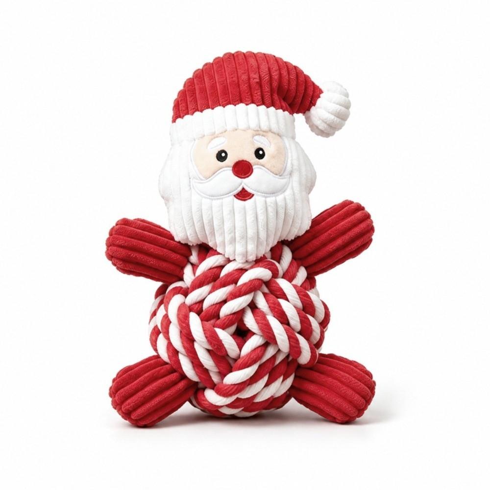 Bite Resistant Santa Claus Squeaky Puppy Toy Chew Resistant Chew Squeak Toy Training Toy