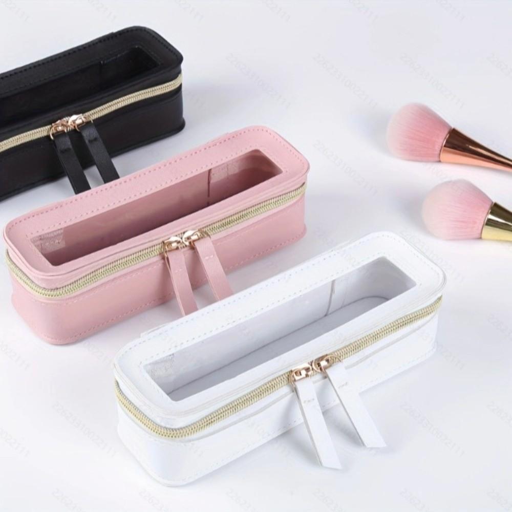 PU Cosmetic Bag Transparent Storage Pouch Daily Necessities Pencil Case Travel