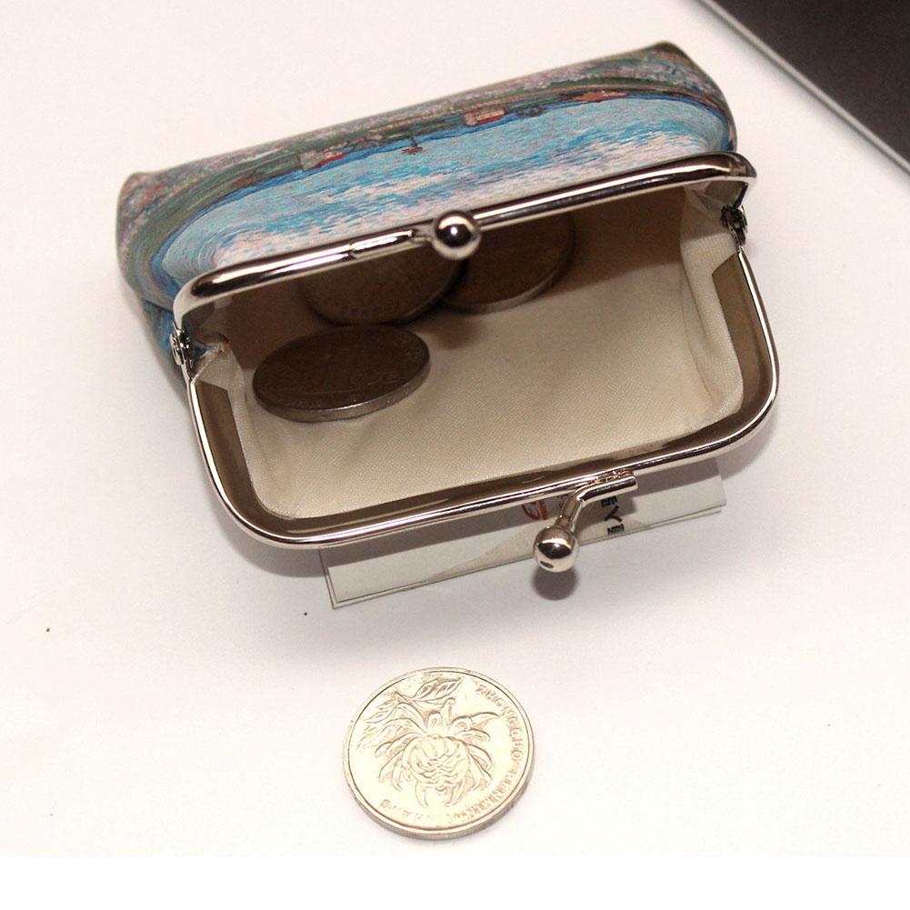 Vintage Women Printing Wallet Mini Coin Purses Handbag Ladies Clutch Change Purse Female Money Bag PU Leather Wallet