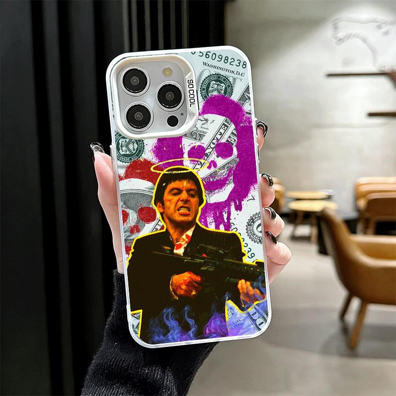 Лицо со шрамом 1983 Аль Пачино Мягкий чехол для телефона для iPhone 15 16 17 Pro Max 17Air 16E 14 Plus 13 12 Mini Ударопрочная задняя крышка