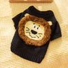 Осенне-зимний утолщенный свитер для кошек без шерсти, теплый милый маленький лев, одежда для собак средних и маленьких размеров