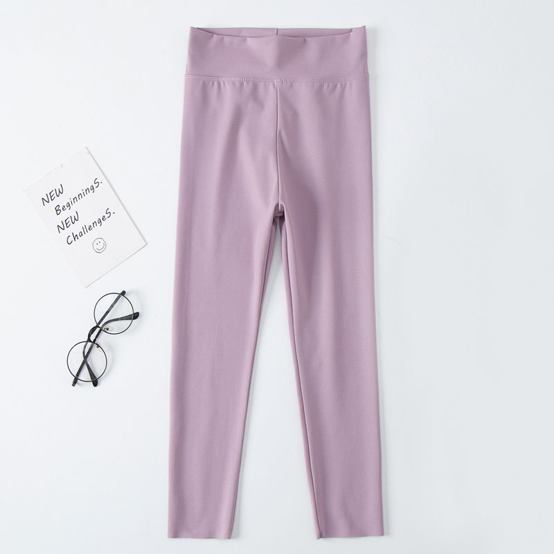 Облегающие эластичные длинные брюки для весны/лета однотонных цветов