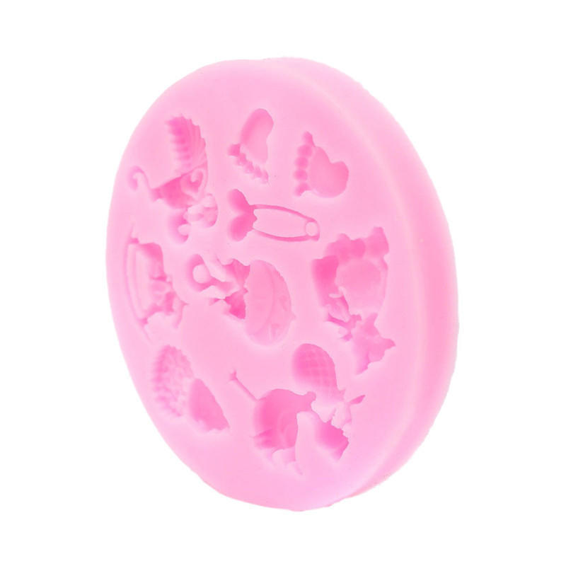 Силиконовая форма для детского душа, форма для помадки, торта, шоколадная выпечка, сахарный декор, MEIfang