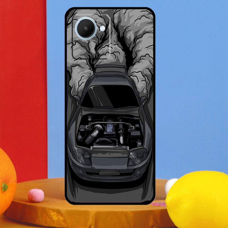Спортивный автомобиль JDM Дрифт Для Realme GT7 Pro GT6 10 11 12 13 14 15 Pro Plus C55 C67 C63 C61 C53 C35 C65 C75 C71 Чехол