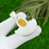 Natural Ocean Jasper Gemstone Pendant Yellow 925 Sterling Silver Indian Jewelry